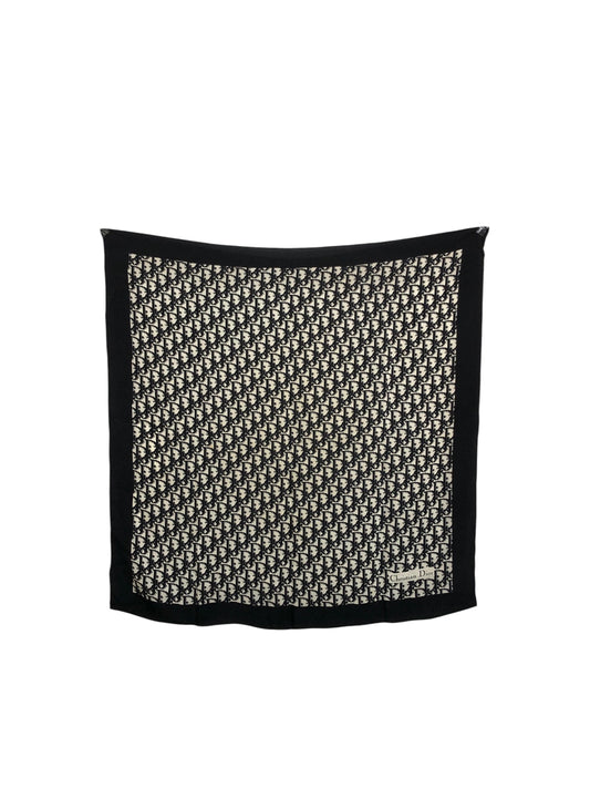 Christian Dior Trotter Silk Scarf Black Vintage xagbg3