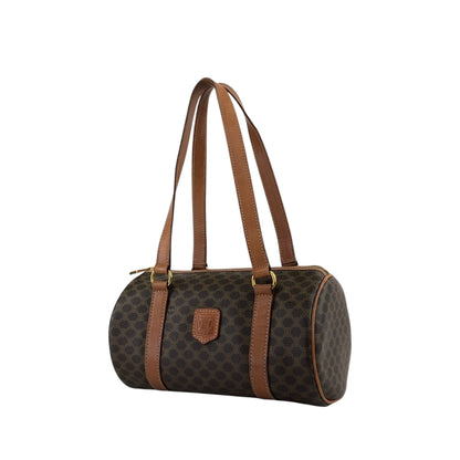 CELINE Macadam Blason Handbag Brown Vintage s5ej7j