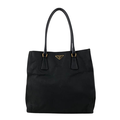 PRADA Tessuto Triangle Logo Totebag Black Vintage w67g35