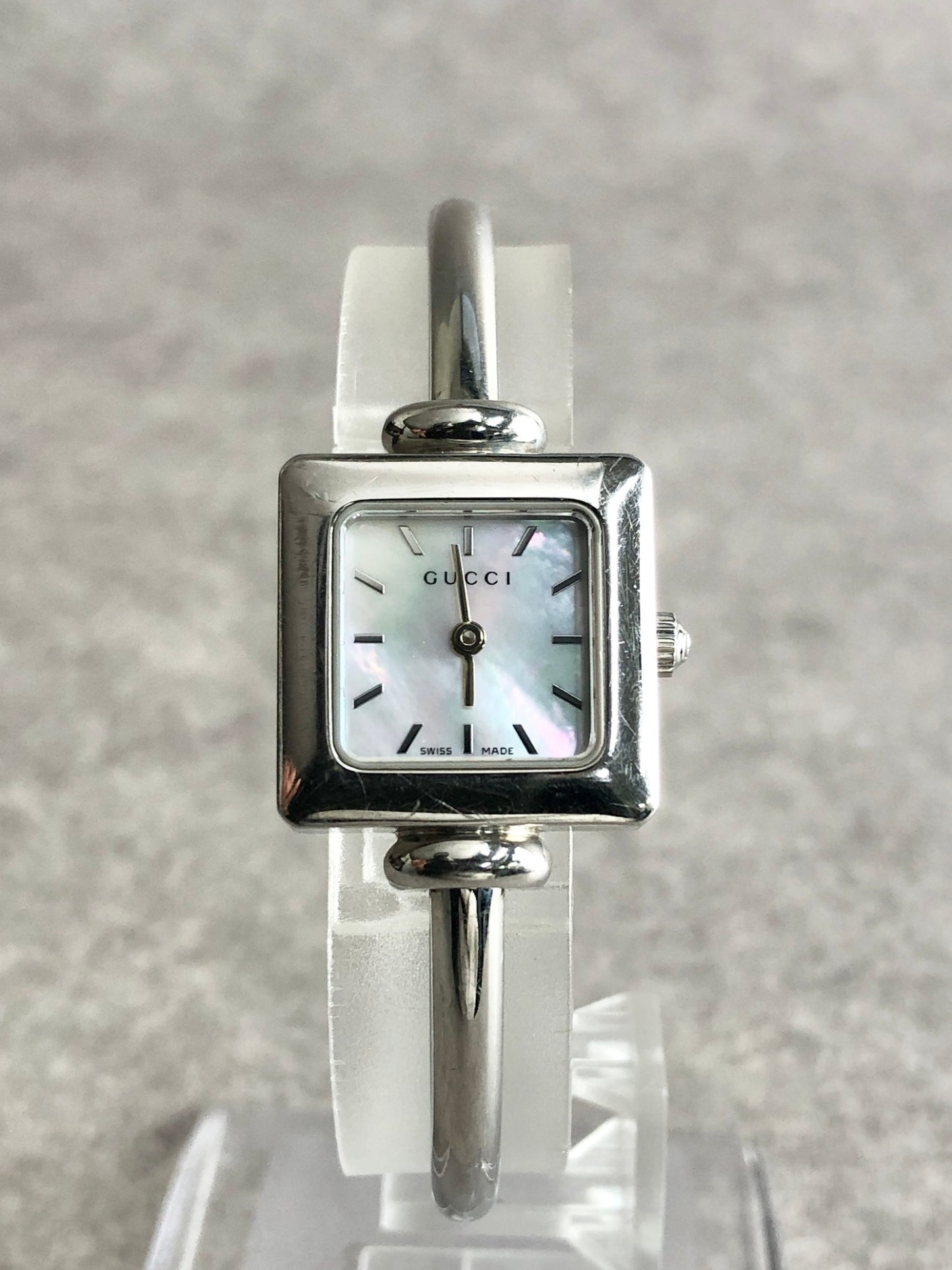 GUCCI Bangle Watch Silver 1900L Vintage ahc5hy