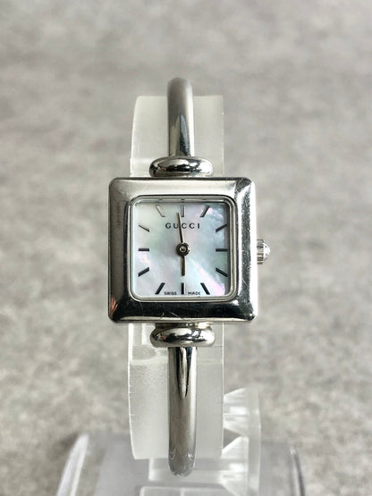 GUCCI Bangle Watch Silver 1900L Vintage ahc5hy