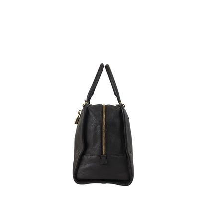 LOEWE Amazona36 Anagram Handbag Boston bag Dark Brown Vintage ihmrwb