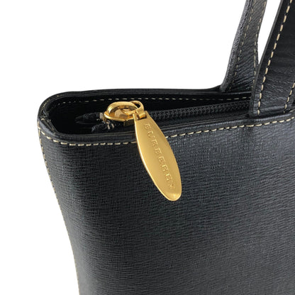 BURBERRY Logo Handbag Black Vintage i2msc4
