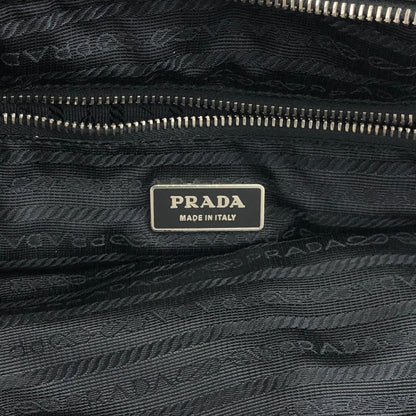 PRADA 三角形標誌前口袋小號波士頓包手提包黑色復古 k2g4ss