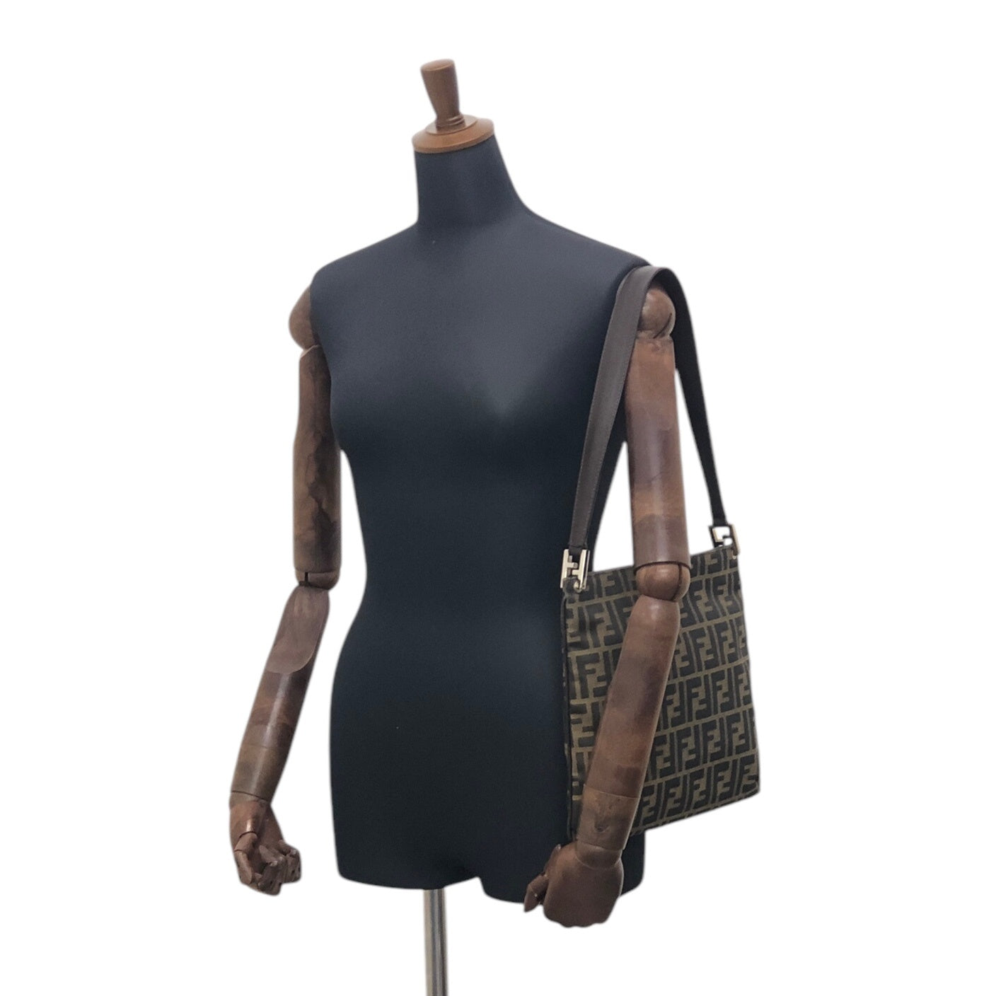 FENDI Zucca Shoulder bag Brown Vintage 3s7dpf