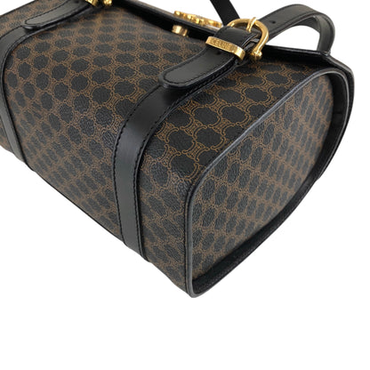 CELINE Macadam Handbag Vanity bag Black Vintage c64kav