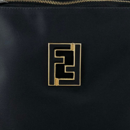 FENDI Logo Shoulder bag Black Vintage 4xxsjx