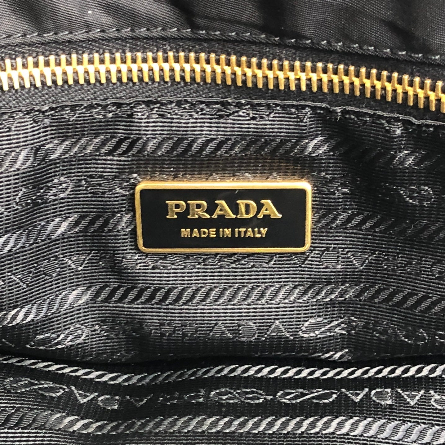 PRADA Triangle Logo Two-way Handbag Shoulder bag Black Vintage gj4fbh