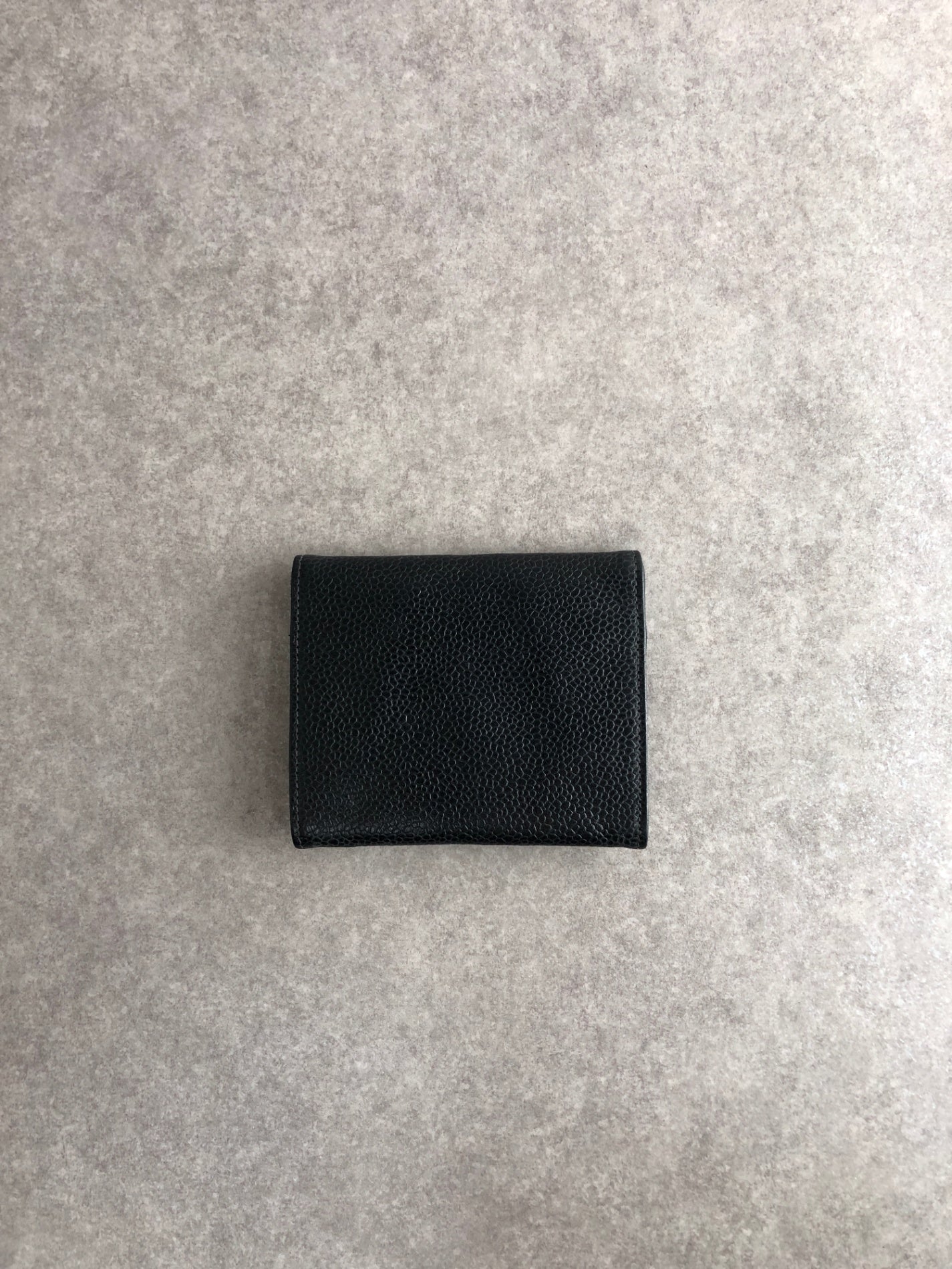 CHANEL Coco Mark Coin Purse Black Vintage 5byxkp