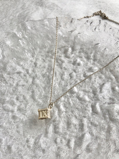 Tiffany & Co. Cube Motif Necklace Silver Vintage gt8wh5