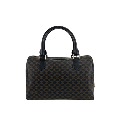 CELINE Macadam Blason Two-way Small Boston bag Shoulder bag Black Vintage wuxab4