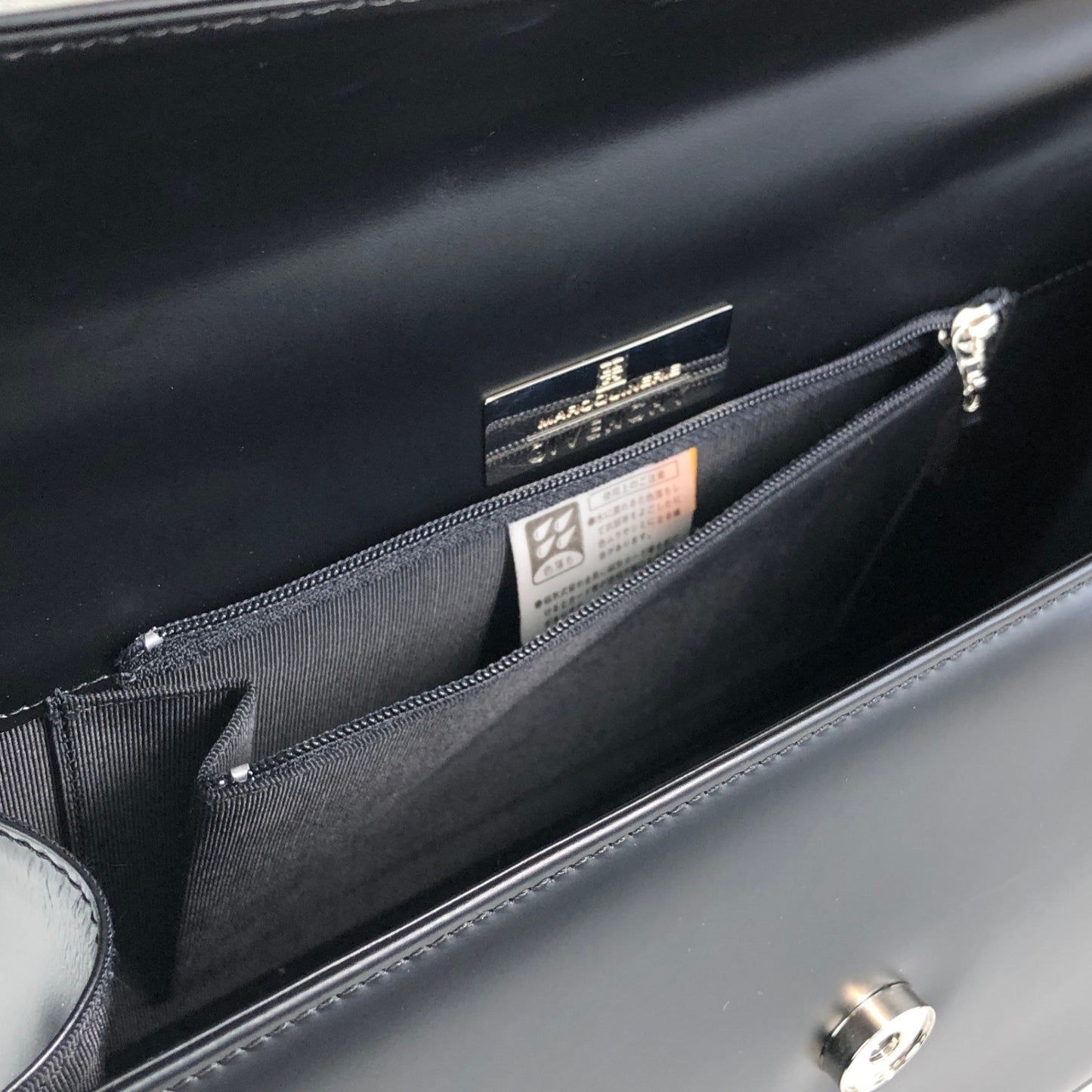 GIVENCHY Logo Two-way Handbag Shoulder bag Black Vintage 6rr85x