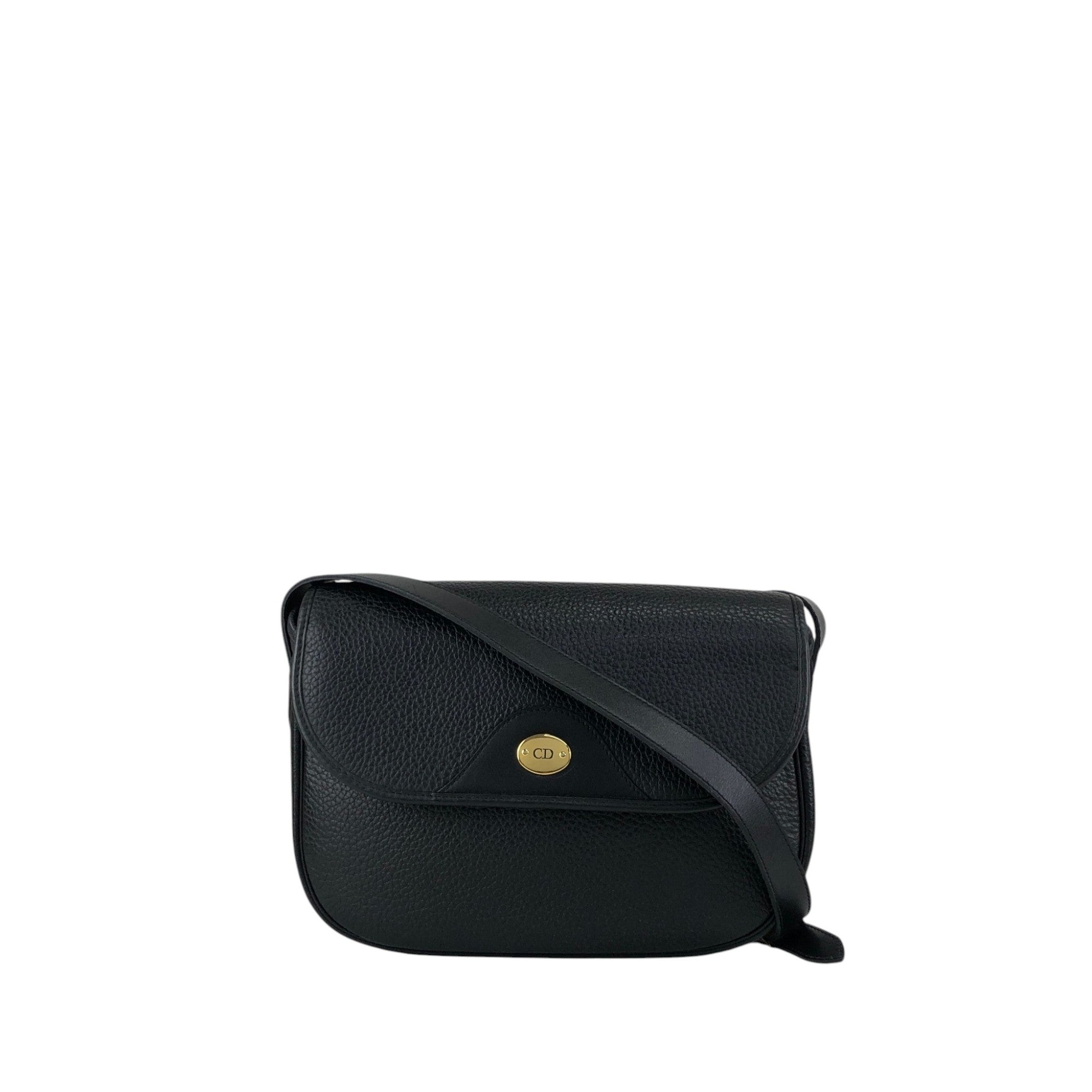Christian Dior CD Logo Shoulder bag Black Vintage mhs6vd