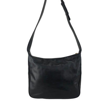 CELINE Circle Logo Shoulder bag Black Vintage mkxe53