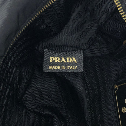 PRADA Triangle Logo Two-way Small Boston bag Shoulder bag Black Vintage 8z5ju7