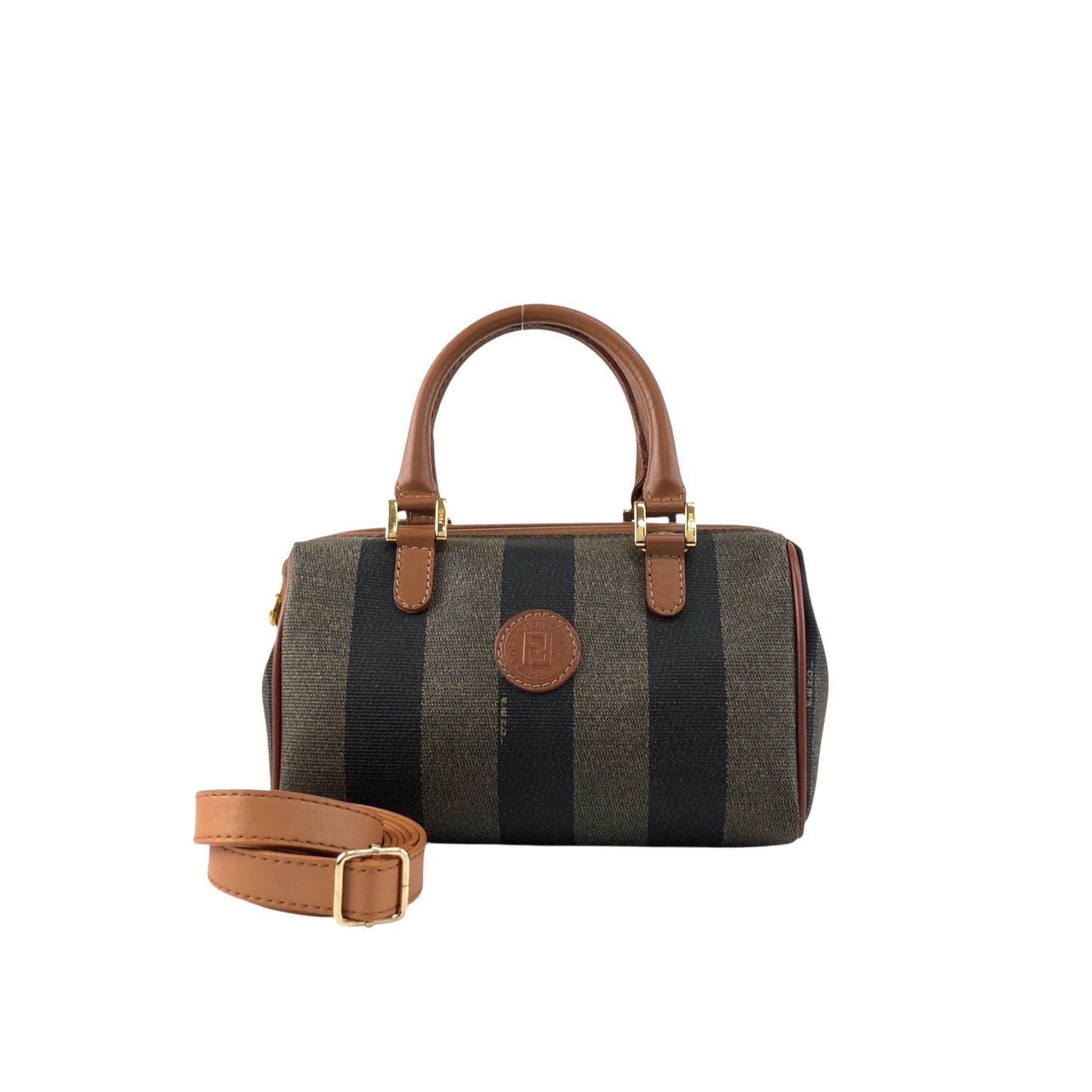 FENDI Pecan Two-way Small Boston bag Shoulder bag Brown Vintage bcu358