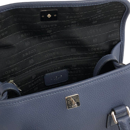 LOEWE Anagram Leather Two-way Small Boston bag Shoulder bag Navy Vintage nwunu6