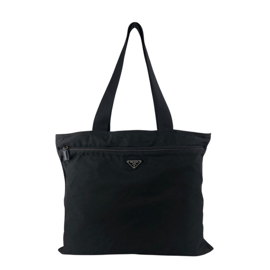 PRADA Tessuto Triangle Logo Shoulder bag Totebag Black Vintage sxxj7i