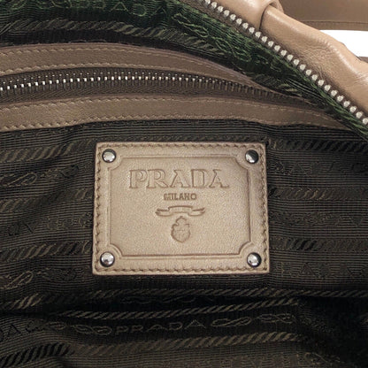 PRADA Logo Shoulder bag Beige Vintage rudk7b