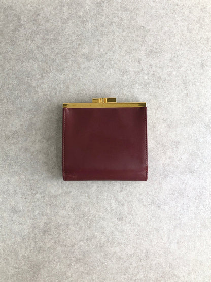 Cartier Metal Clasp Folded Wallet Bordeaux Vintage ctwgzs