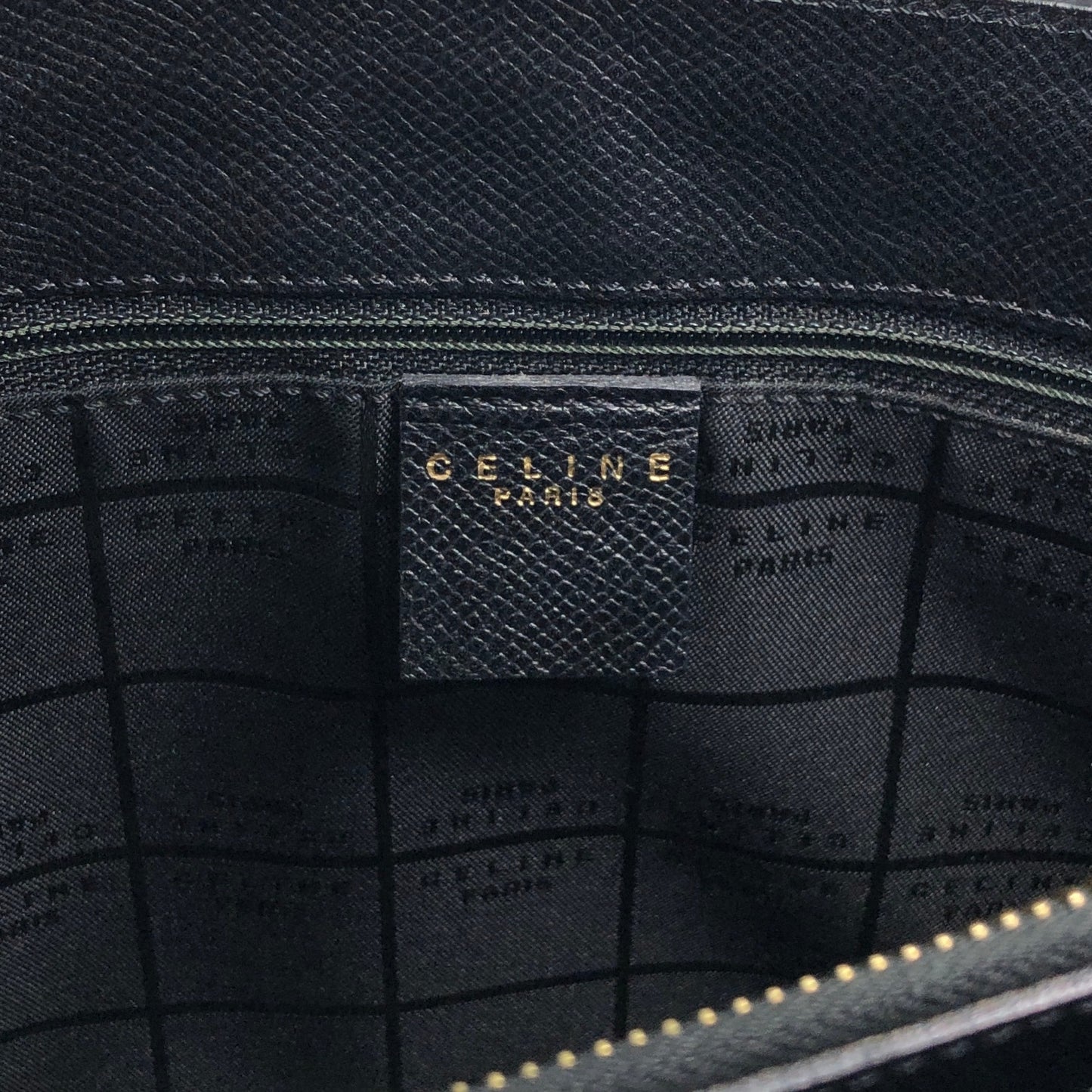 CELINE Turn Lock Shoulder bag Black Vintage 7mkcub
