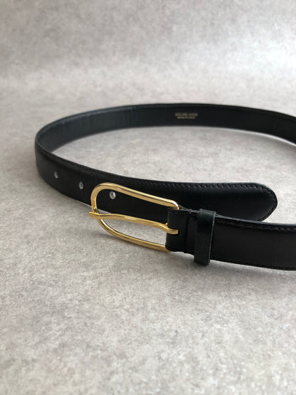 CELINE Triomphe Belt Black Vintage uw4euk