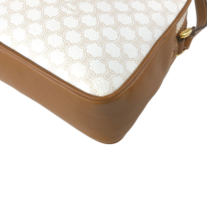 CELINE Macadam Horse Bit Shoulder bag White Vintage wbvsb7