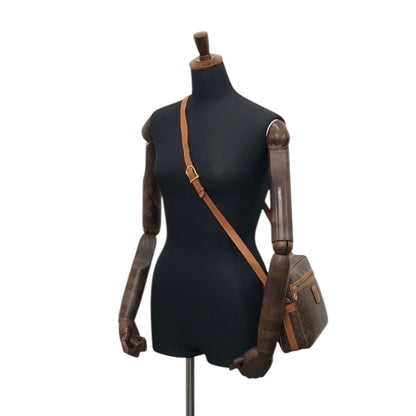 CELINE Macadam Blason Shoulder bag Brown Vintage jbdzhb