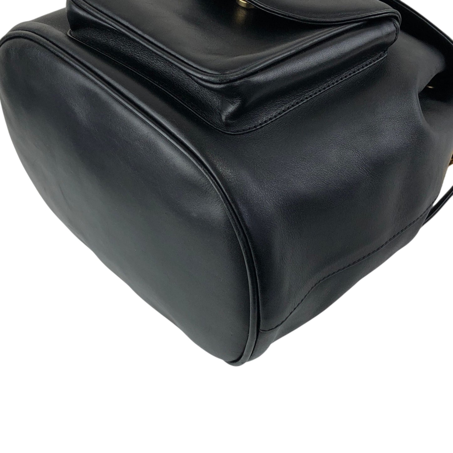Christian Dior Logo Charm Backpack Black Vintage i8y5w2