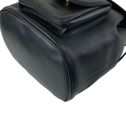 Christian Dior Logo Charm Backpack Black Vintage i8y5w2