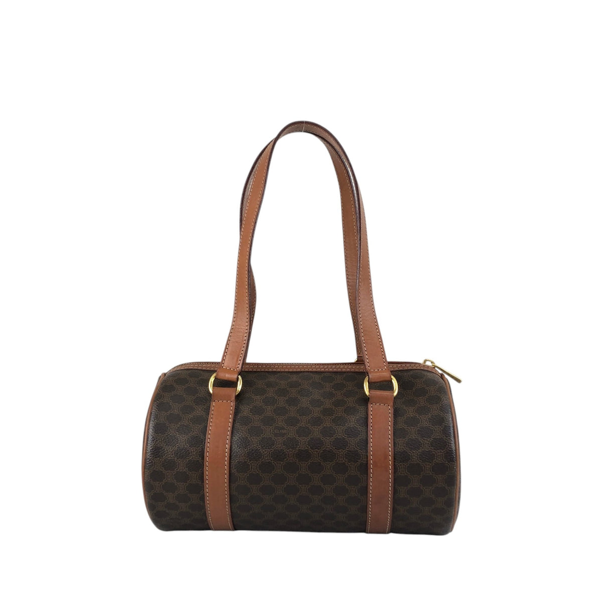 CELINE Macadam Blason Handbag Brown Vintage vph6bt