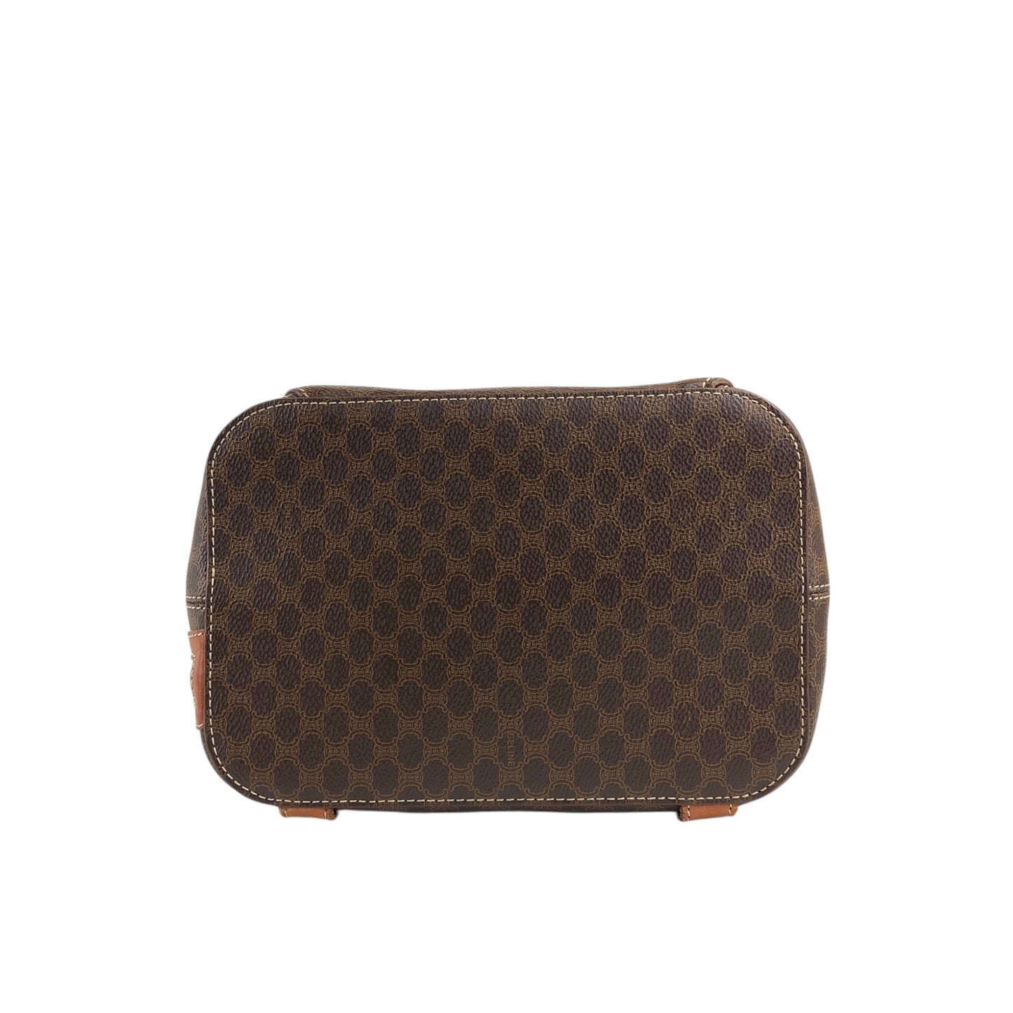 CELINE Macadam 圓形標誌吊飾背包棕色復古 idh7rg