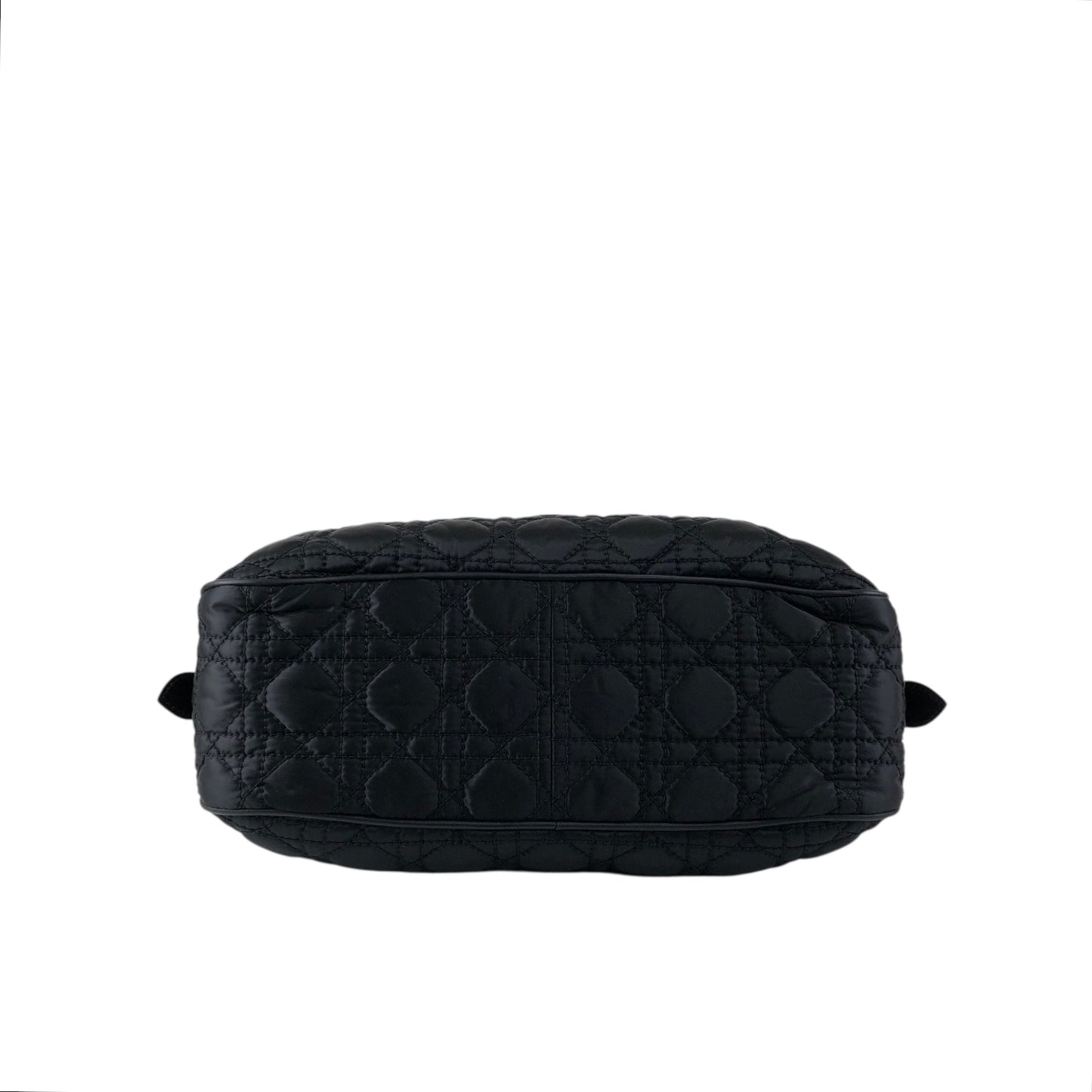 Christian Dior Cannage Charm Handbag Black Vintage sreacp