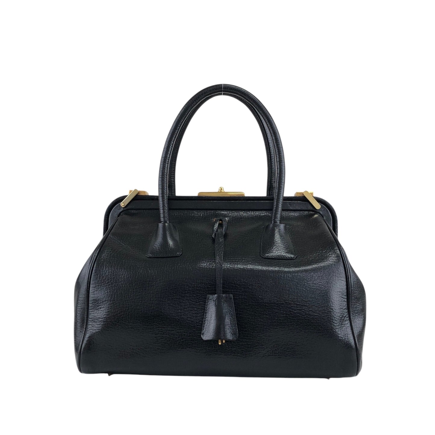 PRADA Handbag Boston bag Black Vintage ruijbf