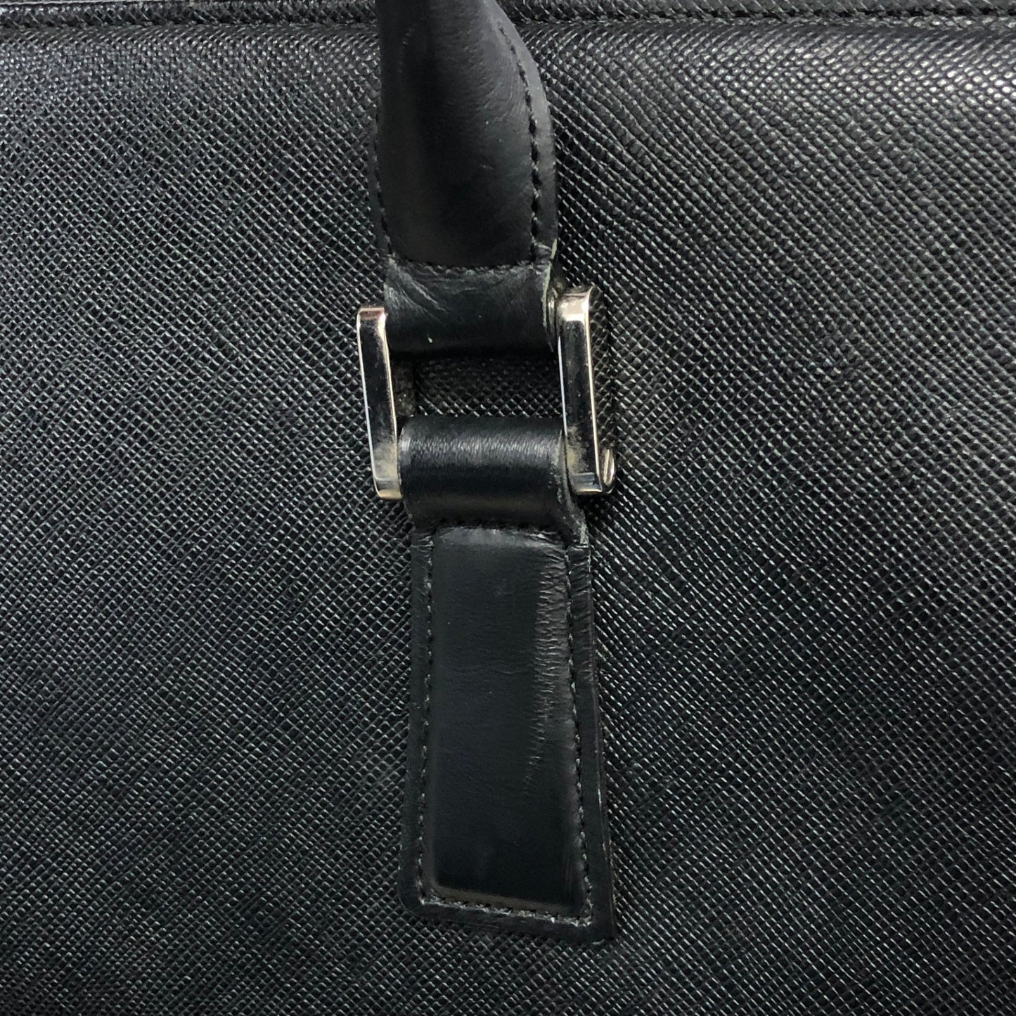 BURBERRY Logo Small Boston bag Handbag Black Vintage 56f78t