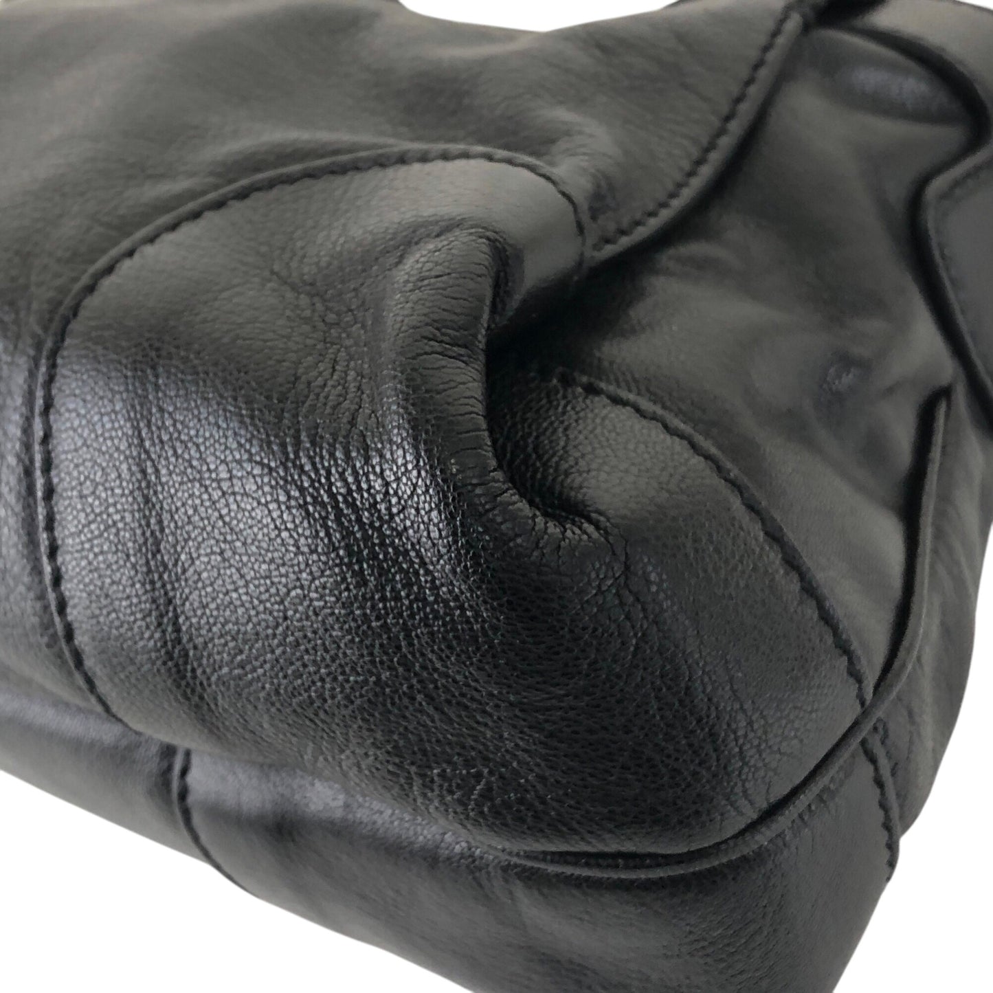 CELINE Logo Shoulder bag Hobobag Black Vintage b8ejp4