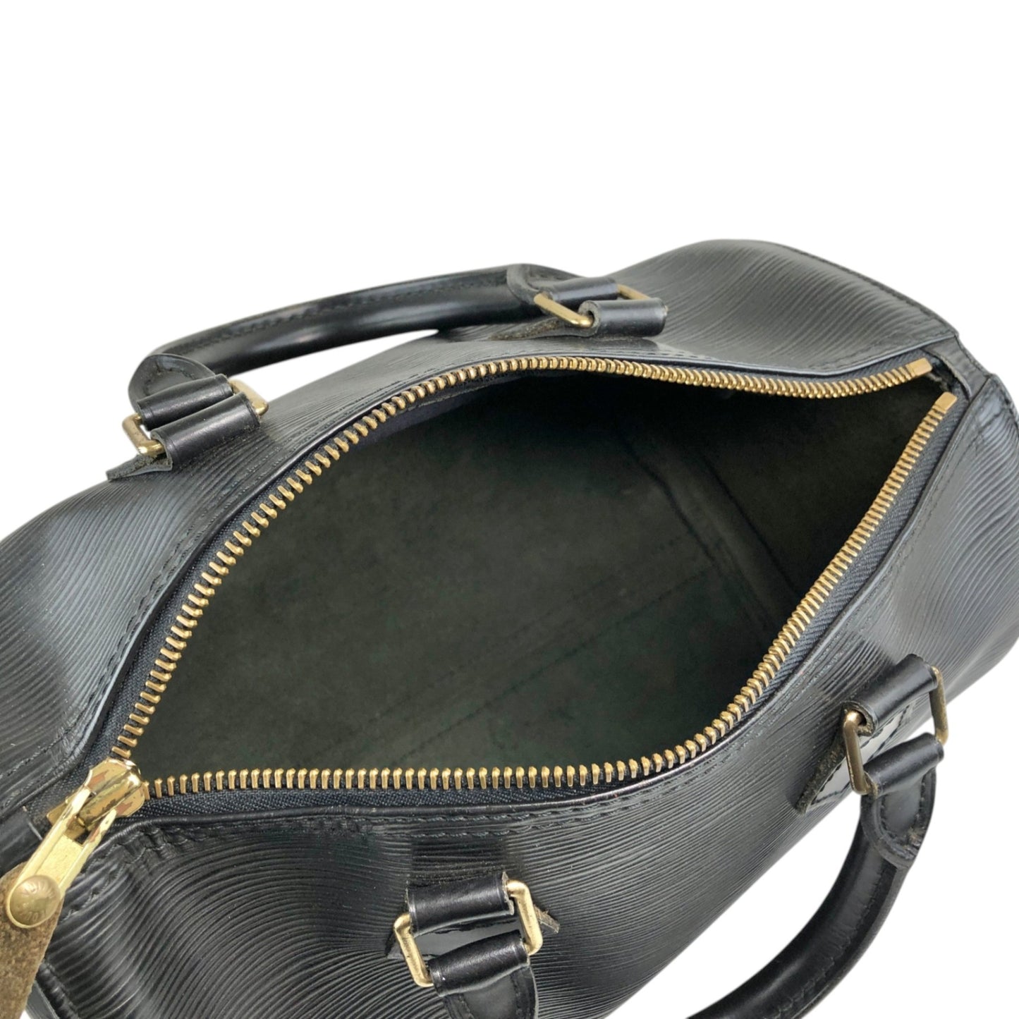 LOUIS VUITTON Epi Small Boston bag Handbag Black Vintage abz8nz