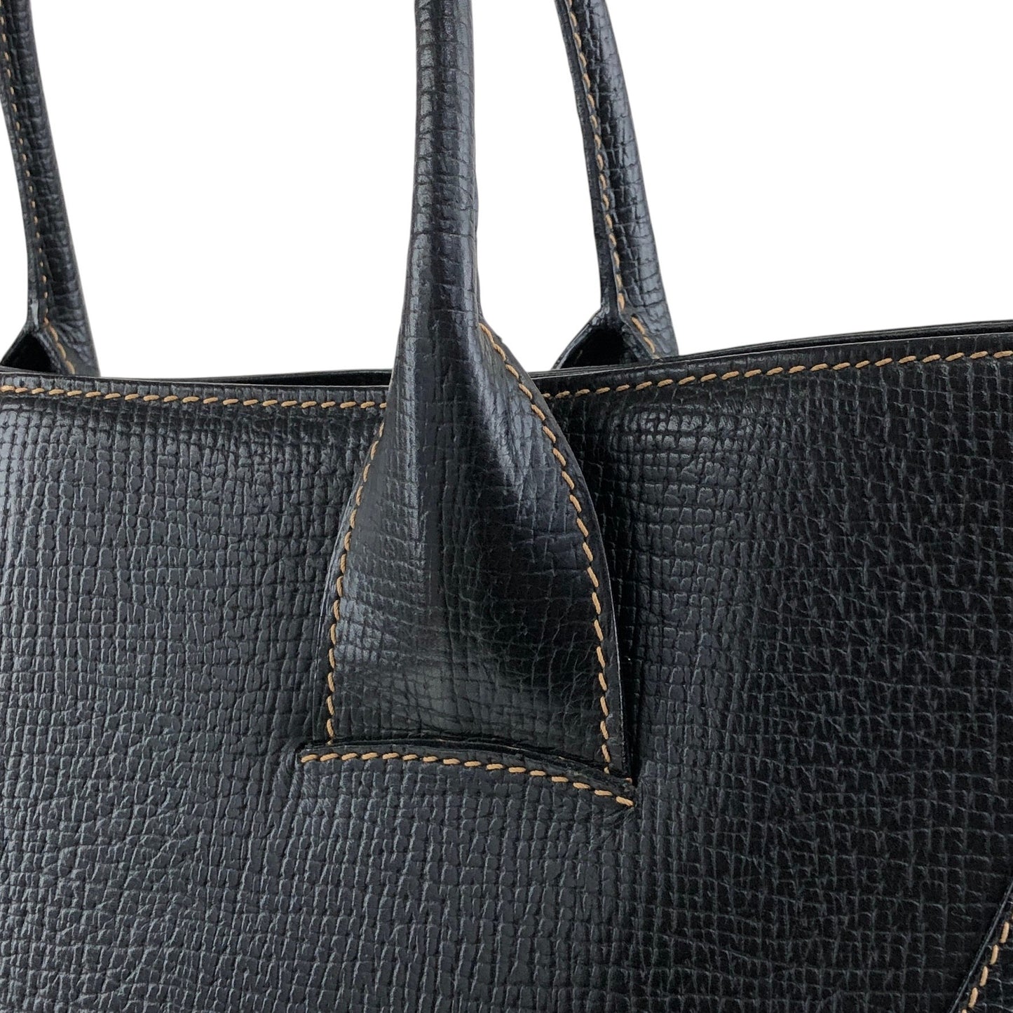 LOEWE Logo Embossed Two-way Handbag Totebag Black Vintage pfe4su