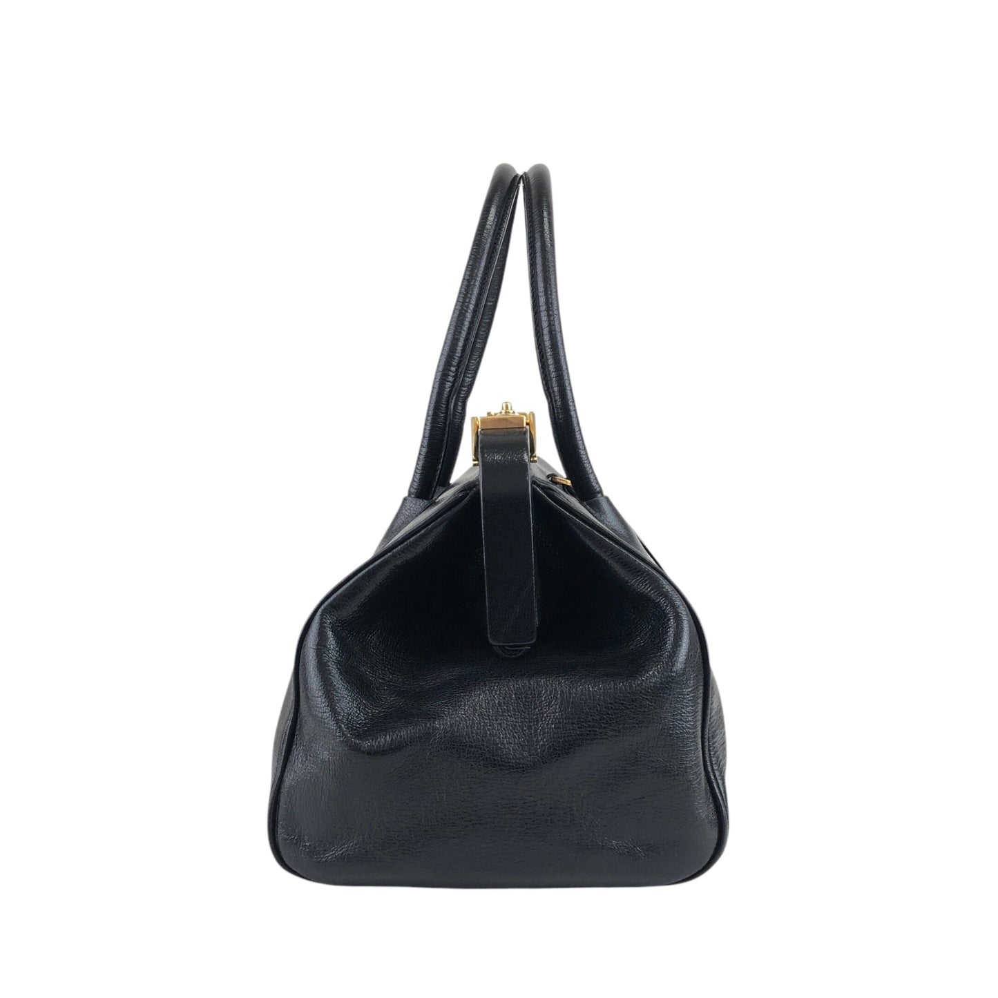 PRADA Handbag Boston bag Black Vintage ruijbf