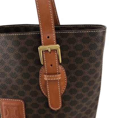 CELINE Macadam Blason Totebag Brown Vintage krmf4c
