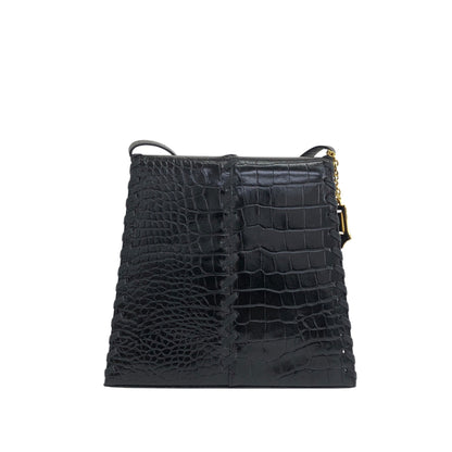 Yves Saint Laurent YSL Logo Charm Shoulder bag Black Vintage p7s3ib