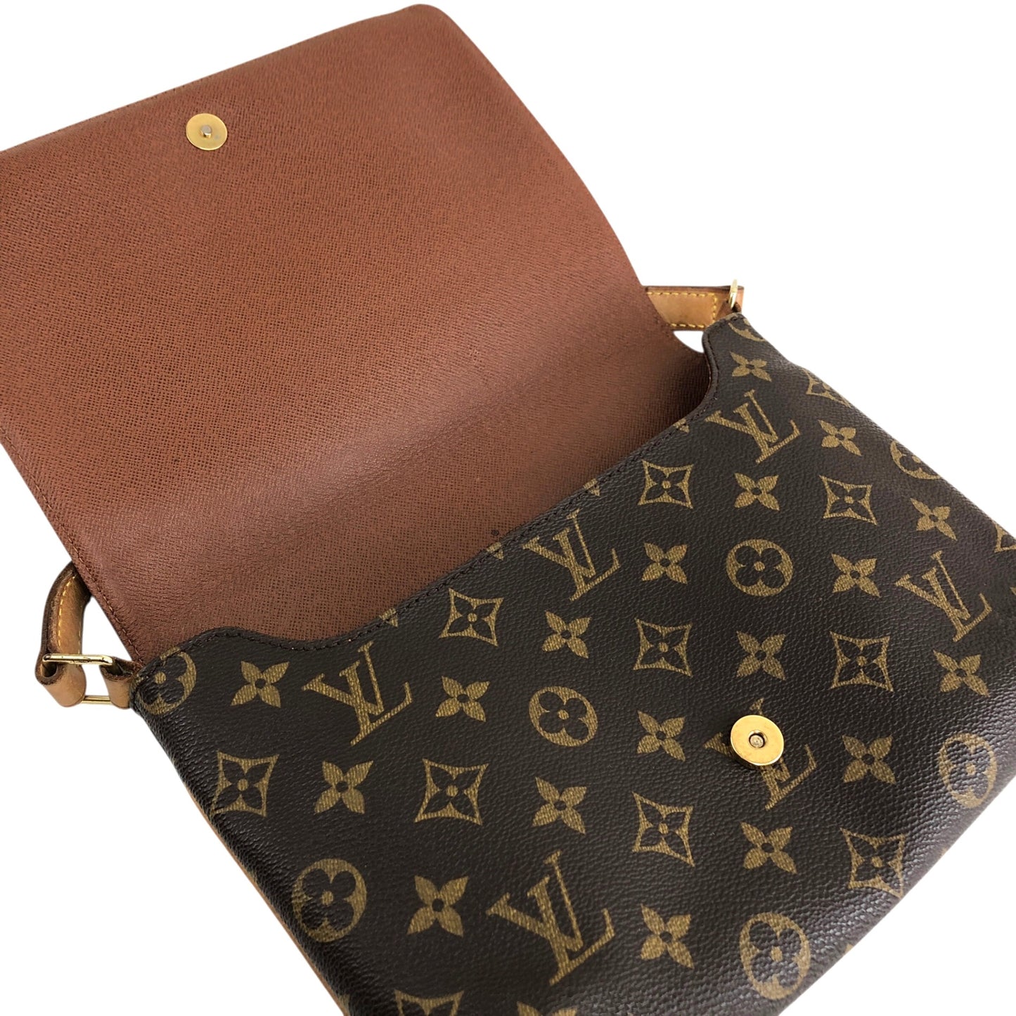 LOUIS VUITTON Monogram Shoulder bag Brown Vintage hhd3ec