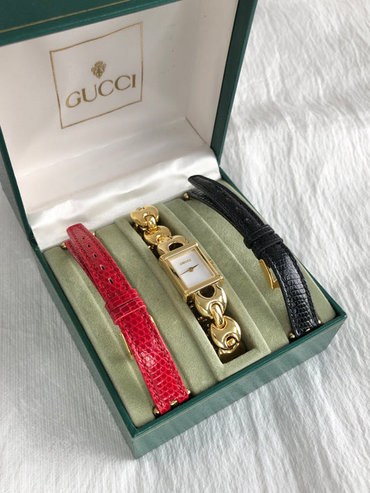GUCCI Quartz Watch Gold 1800L Vintage wu52cy