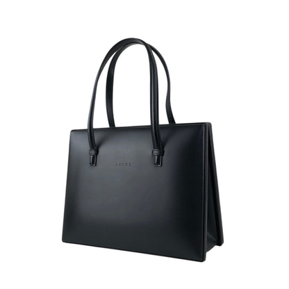 LOEWE Logo Embossed Handbag Black Vintage ru2436