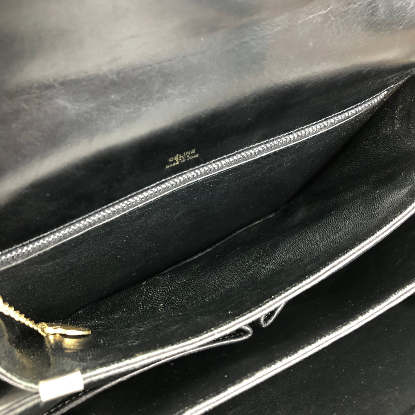 CELINE Horse Carriage Shoulder bag Black Vintage rx5dkd