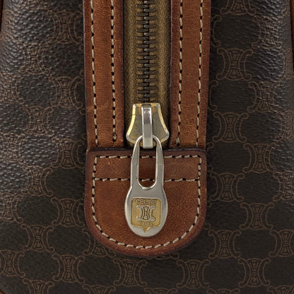 CELINE Macadam Two-way Handbag Shoulder bag Brown Vintage jymunw