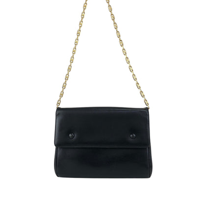 CELINE Blason Horse Bit Chain Shoulder bag Black Vintage zstzja