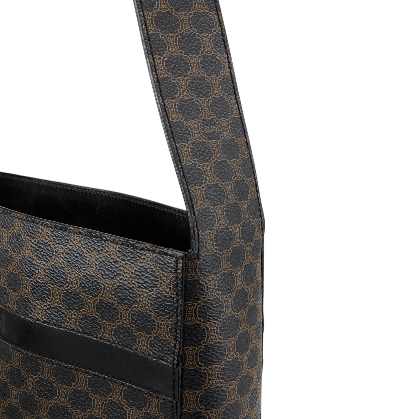 CELINE Macadam Shoulder bag Black Vintage t43kf8