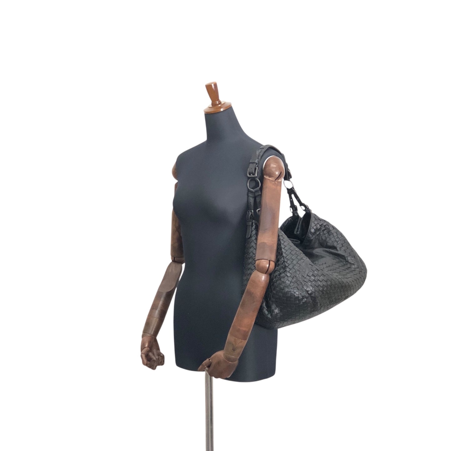 Bottega Veneta Intrecciato Shoulder bag Black Vintage 7fgs3j