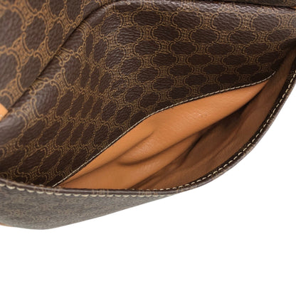 CELINE Macadam Gancini Shoulder bag Brown Vintage ymrfek